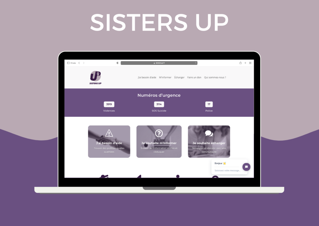 Création du site internet Sisters up 